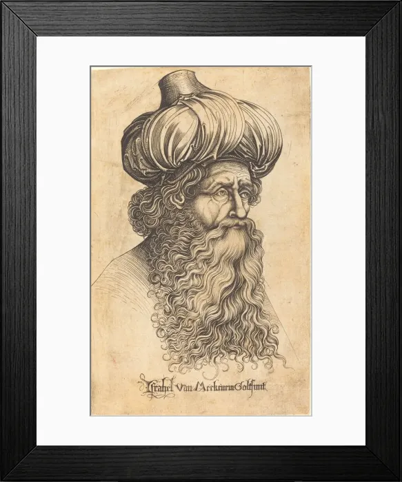 Framed Print : Head of an Aged Man, c. 1480 / 1490. Creator: Israhel van Meckenem Framed Print : Head of an Aged Man, c. 1480 / 1490. Creator: Israhel van Meckenem