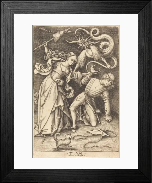 Framed Print : The Angry Wife, c. 1495 / 1503. Creator: Israhel van Meckenem Framed Print : The Angry Wife, c. 1495 / 1503. Creator: Israhel van Meckenem