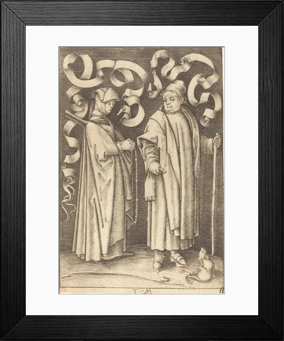 Framed Print : The Churchgoers, c. 1495 / 1503. Creator: Israhel van Meckenem Framed Print : The Churchgoers, c. 1495 / 1503. Creator: Israhel van Meckenem
