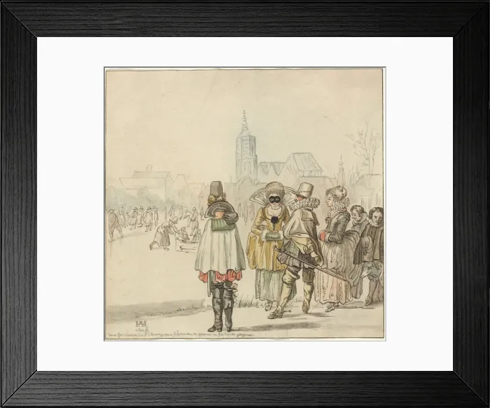 Framed Print : The Winter King on the Ice, 1766. Creator: Cornelis Ploos van Amstel Framed Print : The Winter King on the Ice, 1766. Creator: Cornelis Ploos van Amstel