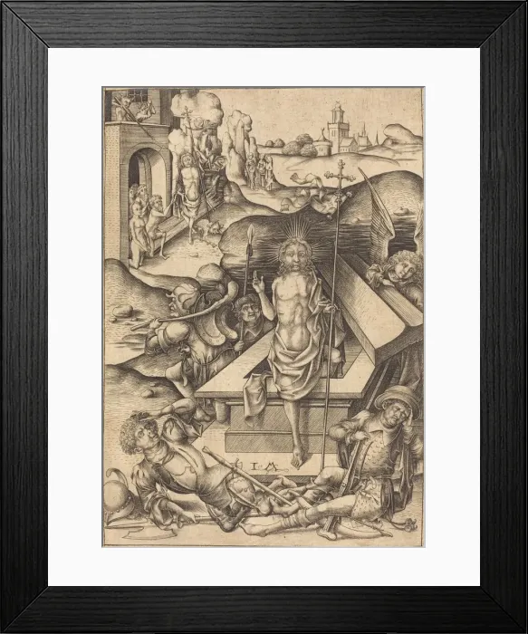 Framed Print : The Resurrection, c. 1480. Creator: Israhel van Meckenem