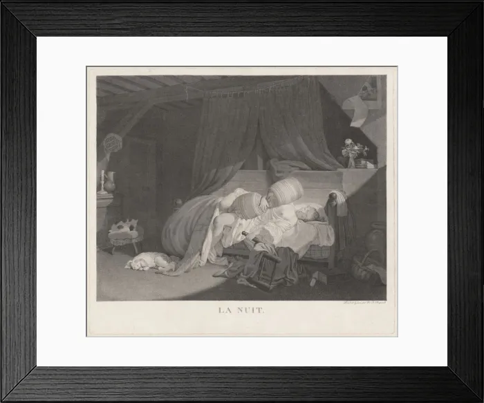 Framed Print : La Nuit (Night), 1780s. Creator: Nicolas-Francois Regnault Framed Print : La Nuit (Night), 1780s. Creator: Nicolas-Francois Regnault