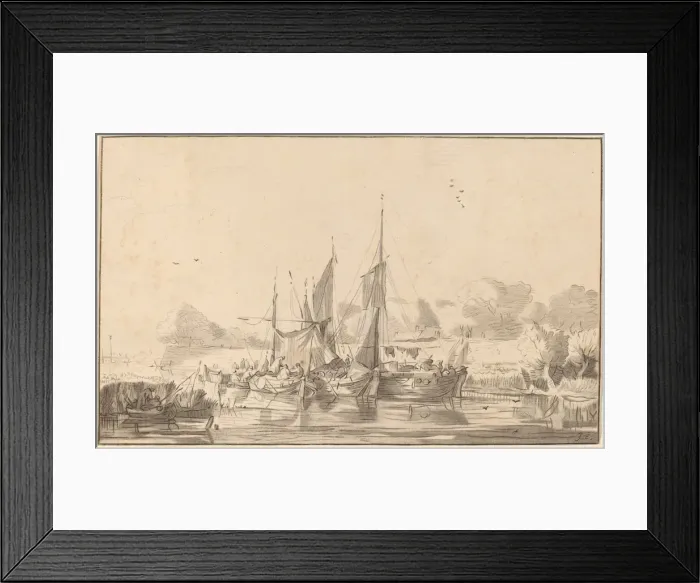 Framed Print : Canal at Utrecht, 1771, published 1787. Creator: Bernhard Schreuder Framed Print : Canal at Utrecht, 1771, published 1787. Creator: Bernhard Schreuder