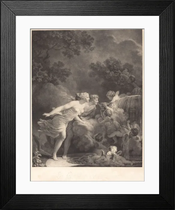 Framed Print : La Fontaine d Amour (The Fountain of Love), 1785. Creator: Nicolas-Francois Regnault Framed Print : La Fontaine d Amour (The Fountain of Love), 1785. Creator: Nicolas-Francois Regnault