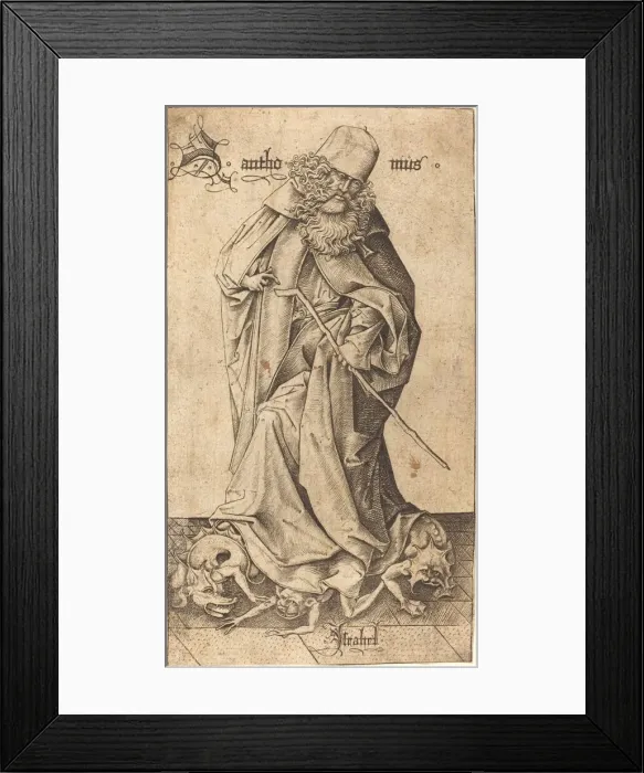 Framed Print : Saint Anthony. Creator: Israhel van Meckenem