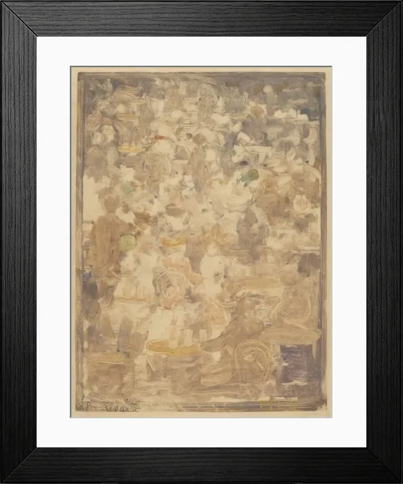 Framed Print : Outdoor Cafe Scene, 1900 / 1905. Creator: Maurice Brazil Prendergast Framed Print : Outdoor Cafe Scene, 1900 / 1905. Creator: Maurice Brazil Prendergast