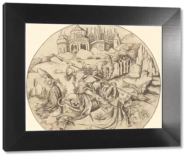 Saint George and the Dragon, c. 1465  /  1470. Creator: Israhel van Meckenem