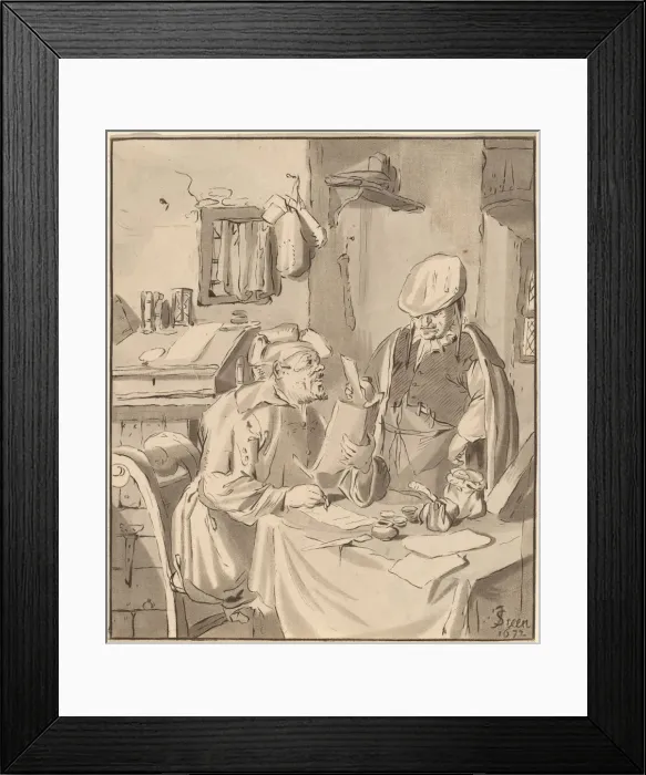 Framed Print : The Collector, 1777, published 1786. Creator: Bernhard Schreuder