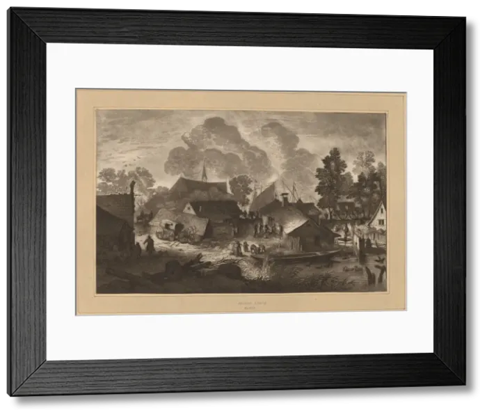 Framed Print : Village with Pond, c. 1782. Creator: Cornelis Brouwer Framed Print : Village with Pond, c. 1782. Creator: Cornelis Brouwer
