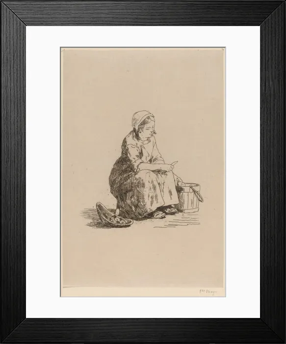 Framed Print : The Little Potato Peeler (La petite peleuse de pommes de terre) Framed Print : The Little Potato Peeler (La petite peleuse de pommes de terre)