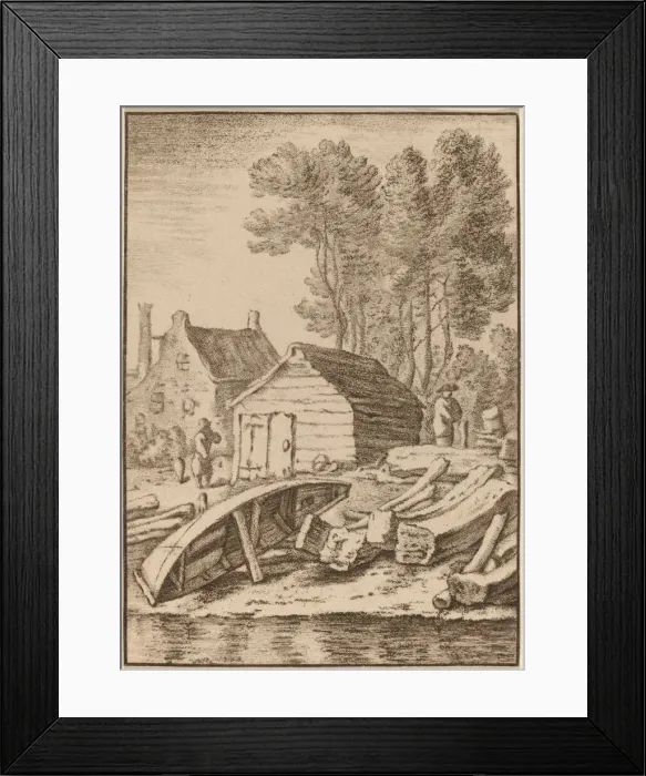 Framed Print : Shipyard, 1761, published 1765. Creator: Cornelis Ploos van Amstel Framed Print : Shipyard, 1761, published 1765. Creator: Cornelis Ploos van Amstel