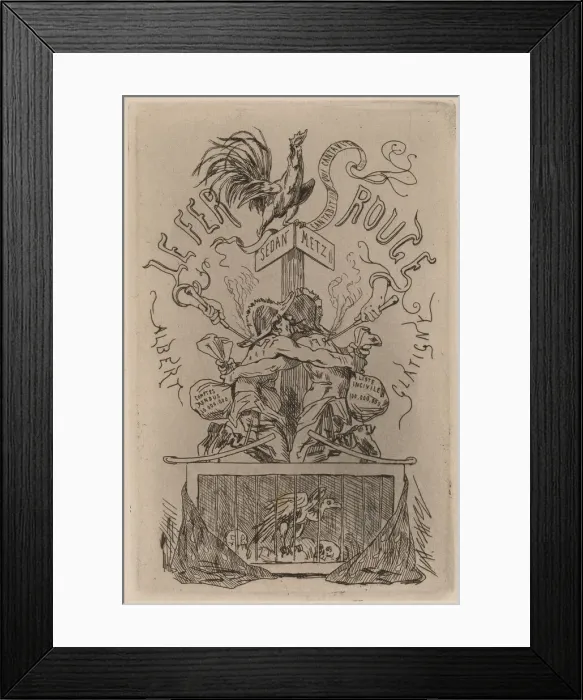 Framed Print : The Red Iron (Le Fer Rouge), 1871. Creator: Felicien Rops Framed Print : The Red Iron (Le Fer Rouge), 1871. Creator: Felicien Rops