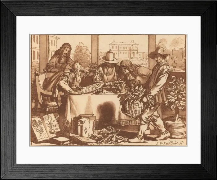Framed Print : Horticulturist, 1780, published 1787. Creator: Cornelis Brouwer Framed Print : Horticulturist, 1780, published 1787. Creator: Cornelis Brouwer