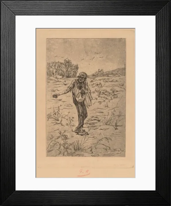 Framed Print : The Parable of the Sower (Le Semeur de Paraboles), 1876. Creator: Felicien Rops Framed Print : The Parable of the Sower (Le Semeur de Paraboles), 1876. Creator: Felicien Rops