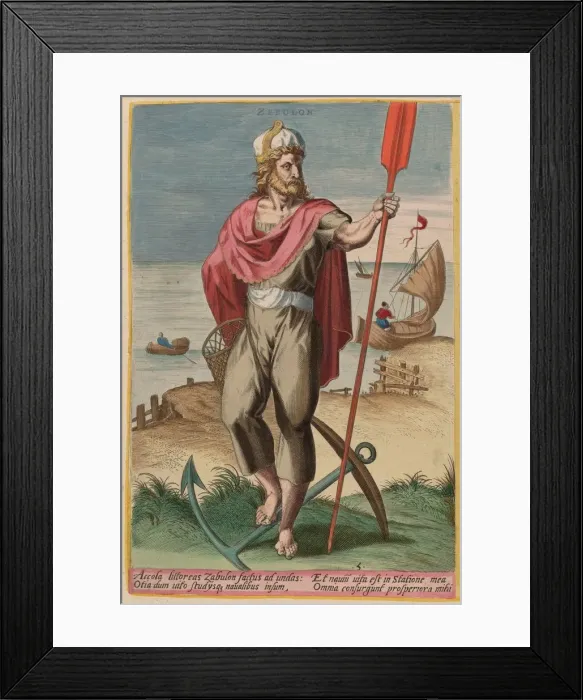 Framed Print : Zebulon, c. 1585. Creator: Johann Sadeler I Framed Print : Zebulon, c. 1585. Creator: Johann Sadeler I