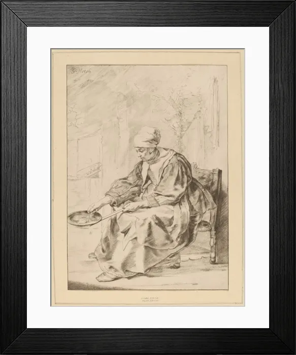 Framed Print : Pancake Woman, 1768. Creator: Johannes Kornlein Framed Print : Pancake Woman, 1768. Creator: Johannes Kornlein