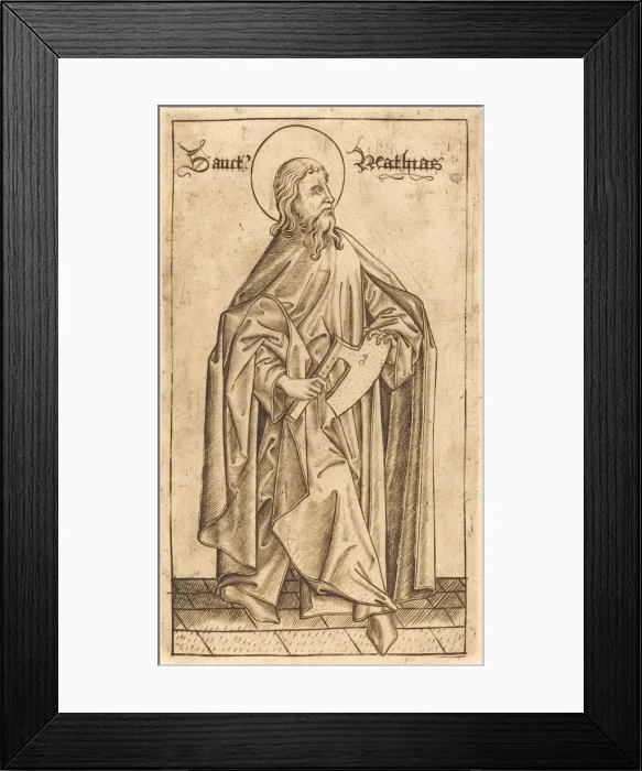 Framed Print : Saint Matthias (?), c. 1470 / 1480. Creator: Israhel van Meckenem Framed Print : Saint Matthias (?), c. 1470 / 1480. Creator: Israhel van Meckenem