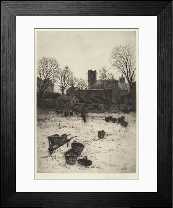 Framed Print : Untitled (Garden Scene), 1893. Creator: Charles Frederick William Mielatz Framed Print : Untitled (Garden Scene), 1893. Creator: Charles Frederick William Mielatz