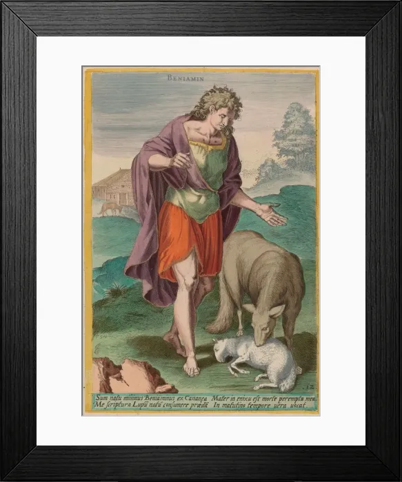 Framed Print : Benjamin, c. 1585. Creator: Johann Sadeler I Framed Print : Benjamin, c. 1585. Creator: Johann Sadeler I