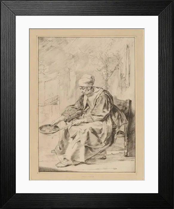 Framed Print : Pancake Woman, 1768. Creator: Johannes Kornlein Framed Print : Pancake Woman, 1768. Creator: Johannes Kornlein