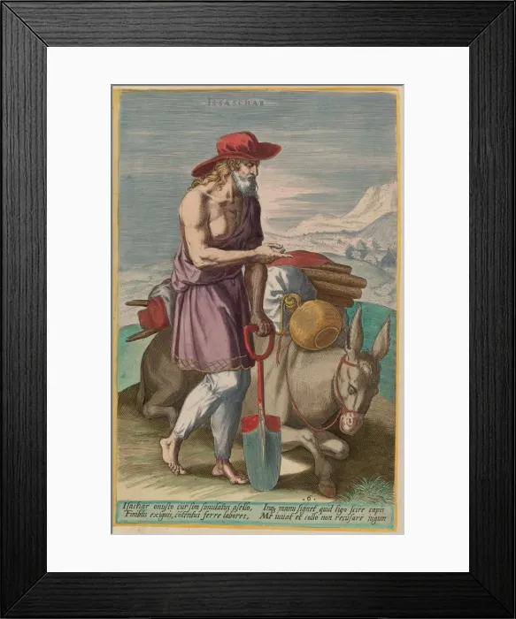 Framed Print : Issachar, c. 1585. Creator: Johann Sadeler I Framed Print : Issachar, c. 1585. Creator: Johann Sadeler I