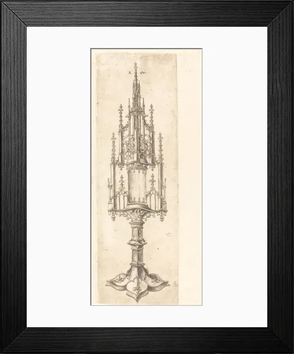 Framed Print : A Gothic Monstrance, c. 1480. Creator: Israhel van Meckenem Framed Print : A Gothic Monstrance, c. 1480. Creator: Israhel van Meckenem