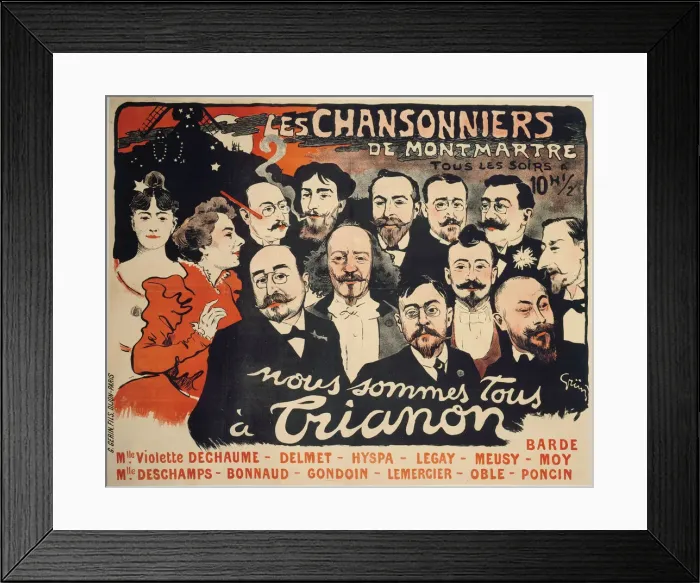 Framed Print : Les Chansonniers de Montmartre, c. 1890. Creator: Grün, Jules-Alexandre (1868-1938) Framed Print : Les Chansonniers de Montmartre, c. 1890. Creator: Grün, Jules-Alexandre (1868-1938)