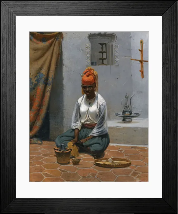 Framed Print : Making Tea In Algiers, 1840s. Creator: Timm, Vasily (George Wilhelm) (1820-1895) Framed Print : Making Tea In Algiers, 1840s. Creator: Timm, Vasily (George Wilhelm) (1820-1895)
