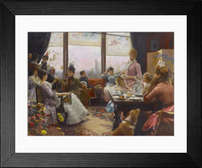 Framed Print : Five o Clock Tea, 1883-1884. Creator: Stewart, Julius (1855-1919) Framed Print : Five o Clock Tea, 1883-1884. Creator: Stewart, Julius (1855-1919)