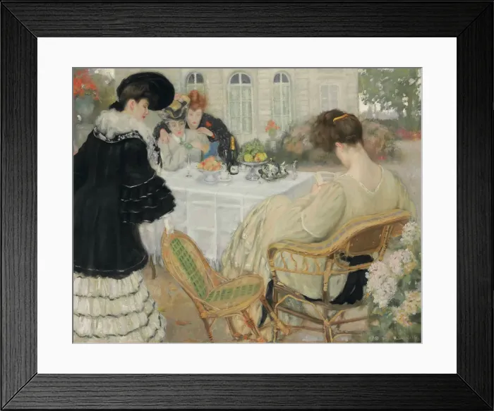 Framed Print : Ladies taking tea, 1902. Creator: Caro-Delvaille, Henry (1876-1928) Framed Print : Ladies taking tea, 1902. Creator: Caro-Delvaille, Henry (1876-1928)