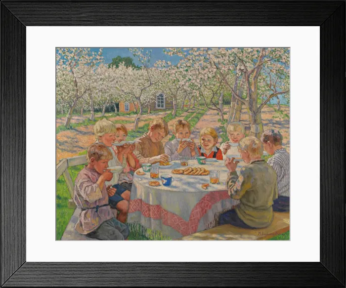 Framed Print : Tea In The Apple Orchard. Creator: Bogdanov-Belsky, Nikolai Petrovich (1868-1945) Framed Print : Tea In The Apple Orchard. Creator: Bogdanov-Belsky, Nikolai Petrovich (1868-1945)