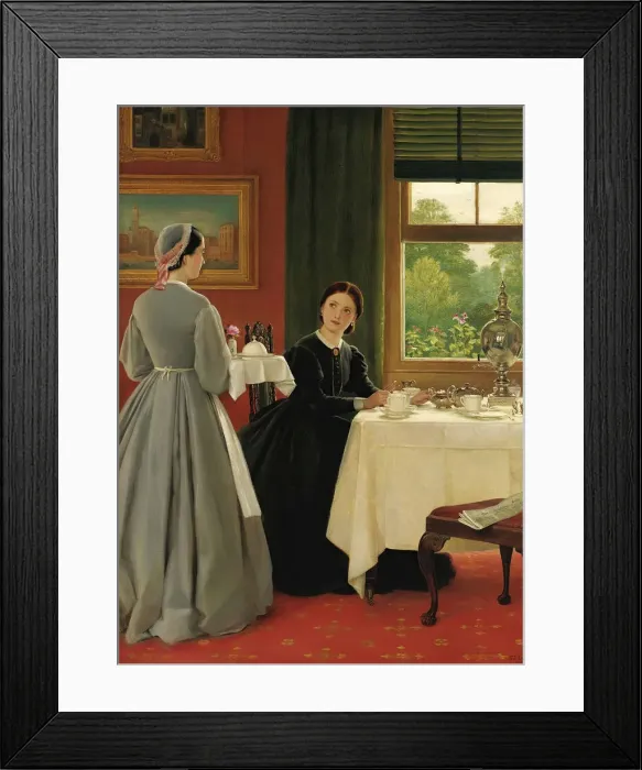 Framed Print : Afternoon Tea, 1865. Creator: Leslie, George Dunlop (1835-1921) Framed Print : Afternoon Tea, 1865. Creator: Leslie, George Dunlop (1835-1921)