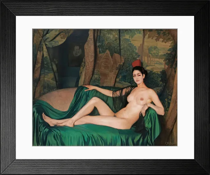 Framed Print : Madame Souty reclinada en un Sofa (Madame Souty), 1921 Framed Print : Madame Souty reclinada en un Sofa (Madame Souty), 1921