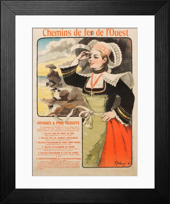 Framed Print : Chemins de fer de l Ouest, 1901. Creator: Grün, Jules-Alexandre (1868-1938) Framed Print : Chemins de fer de l Ouest, 1901. Creator: Grün, Jules-Alexandre (1868-1938)