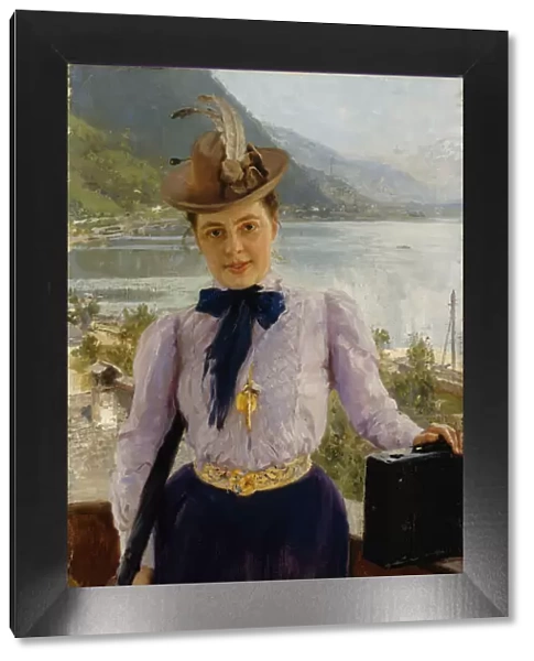 Portrait of the author Natalia Borisovna Nordman-Severova (1863-1914), 1900