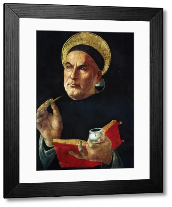 Framed Print : Saint Thomas Aquinas. Creator: Botticelli, Sandro (1445-1510)