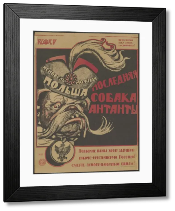 Framed Print : Poland - the last dog of the Entente, 1920. Creator: Anonymous Framed Print : Poland - the last dog of the Entente, 1920. Creator: Anonymous