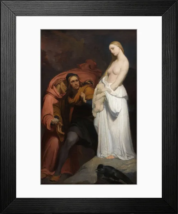 Framed Print : Marguerite tenant son enfant mort, c. 1846. Creator: Scheffer, Ary (1795-1858) Framed Print : Marguerite tenant son enfant mort, c. 1846. Creator: Scheffer, Ary (1795-1858)