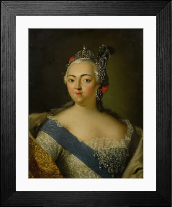 Framed Print : Portrait of Empress Elizabeth of Russia (1709-1762). Creator: Anonymous Framed Print : Portrait of Empress Elizabeth of Russia (1709-1762). Creator: Anonymous