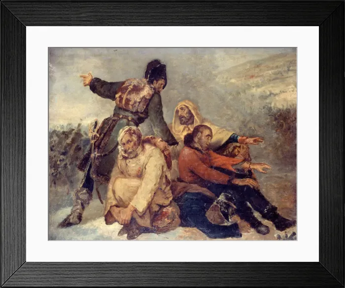 Framed Print : Quatre soldats de l armee en deroute, c. 1826 Framed Print : Quatre soldats de l armee en deroute, c. 1826