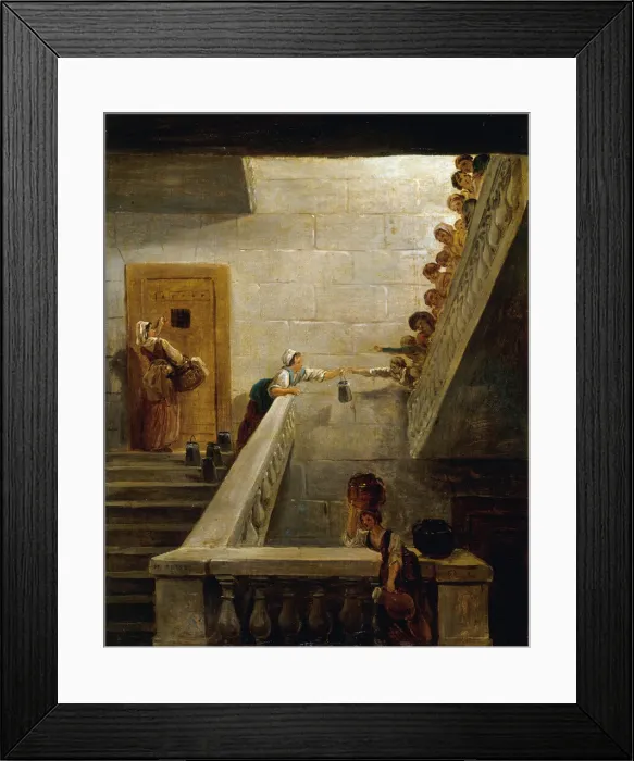 Framed Print : The distribution of milk at Saint-Lazare prison, ca 1794 Framed Print : The distribution of milk at Saint-Lazare prison, ca 1794