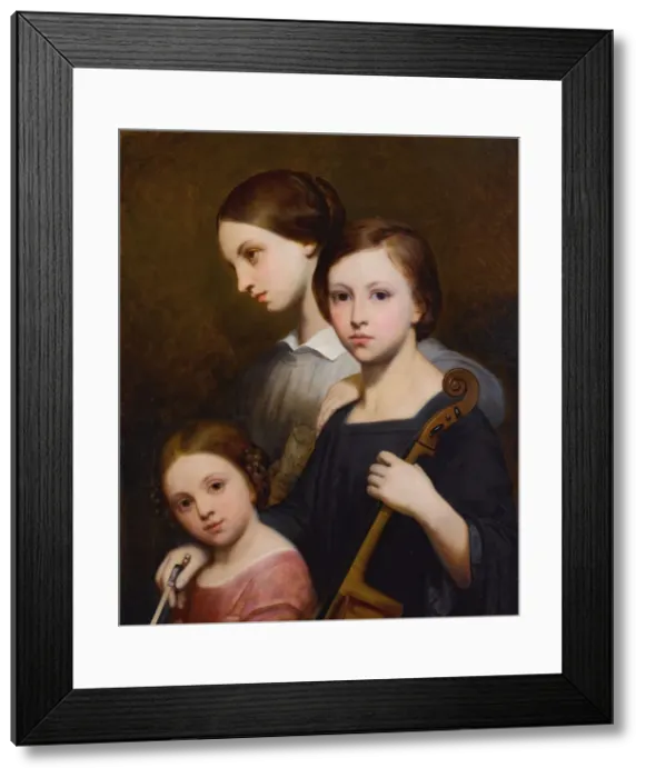 Framed Print : Portrait of Rene, Cecile and Louise Franchomme Framed Print : Portrait of Rene, Cecile and Louise Franchomme