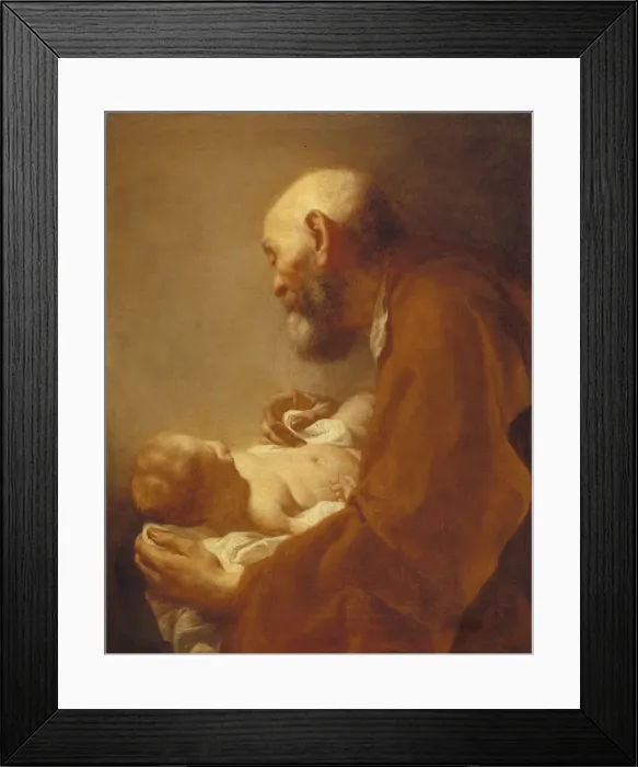 Framed Print : Saint Simon with the Christ Child, 18th century. Creator: Angeli, Giuseppe (1712-1798) Framed Print : Saint Simon with the Christ Child, 18th century. Creator: Angeli, Giuseppe (1712-1798)