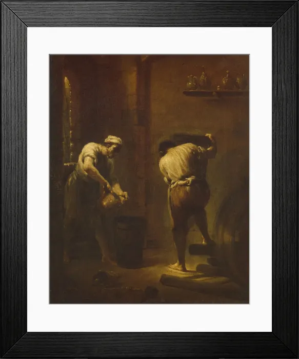 Framed Print : Scene in the Cellar, ca 1710-1715. Creator: Crespi, Giuseppe Maria (1665-1747) Framed Print : Scene in the Cellar, ca 1710-1715. Creator: Crespi, Giuseppe Maria (1665-1747)