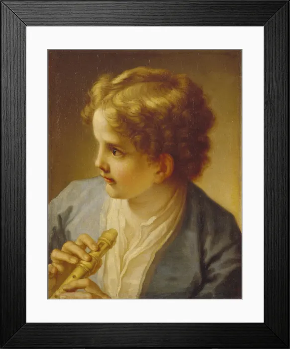 Framed Print : Boy with a Flute, ca 1720. Creator: Luti, Benedetto (1666-1724) Framed Print : Boy with a Flute, ca 1720. Creator: Luti, Benedetto (1666-1724)