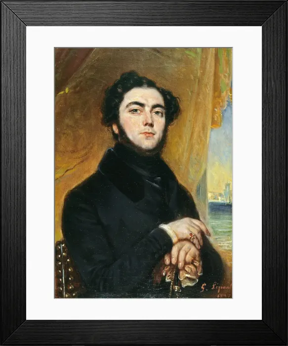 Framed Print : Portrait of the novelist Eugene Sue (1804-1857), 1836 Framed Print : Portrait of the novelist Eugene Sue (1804-1857), 1836