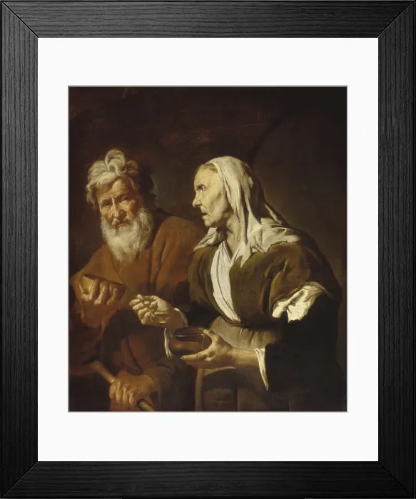 Framed Print : Poverty. Creator: Bellotti, Pietro (1625-1700) Framed Print : Poverty. Creator: Bellotti, Pietro (1625-1700)