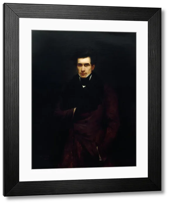 Framed Print : Portrait of Armand Carrel (1800-1836), 1833. Creator: Scheffer, Ary (1795-1858) Framed Print : Portrait of Armand Carrel (1800-1836), 1833. Creator: Scheffer, Ary (1795-1858)
