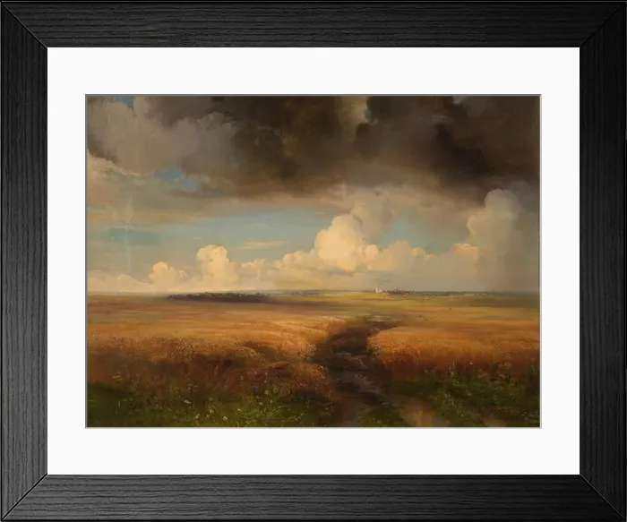 Framed Print : Rye field, 1881. Creator: Savrasov, Alexei Kondratyevich (1830-1897) Framed Print : Rye field, 1881. Creator: Savrasov, Alexei Kondratyevich (1830-1897)