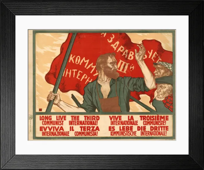 Framed Print : Long live the Third Communist International, 1920. Creator: Ivanov Framed Print : Long live the Third Communist International, 1920. Creator: Ivanov